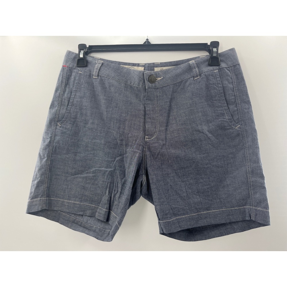 Purnell Santa Barbara Work Wear Blue Chambray Shorts Womens Sz 8/29 Cotton Blend